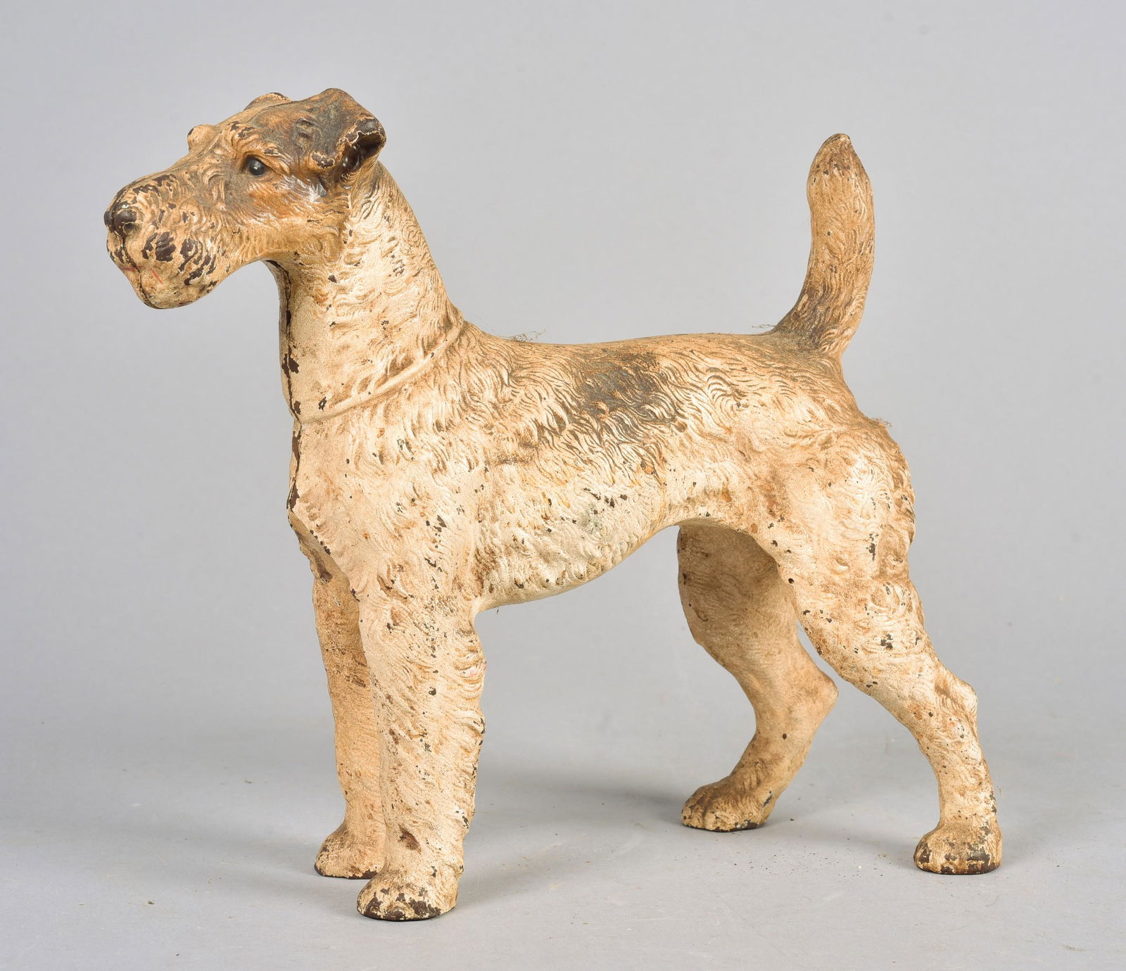Hubley Cast Iron Wire Haired Fox Terrier (1 of 4)