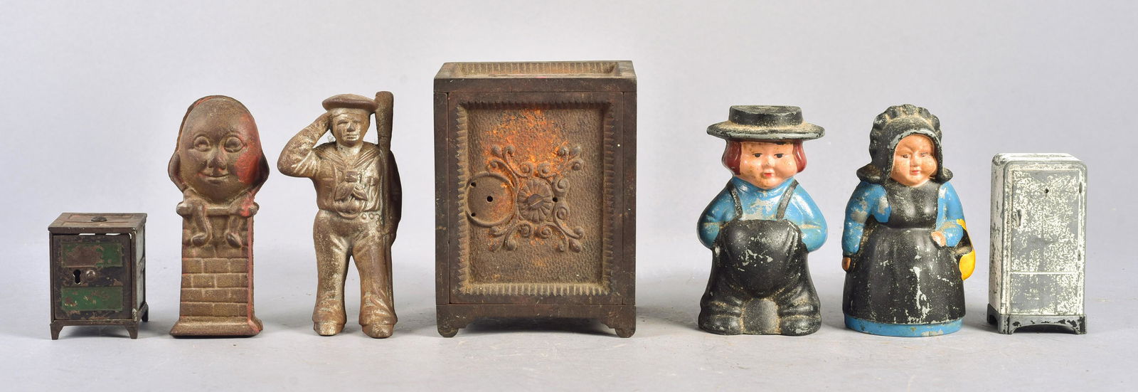 (7) Cast Iron and Metal Still Banks (1 of 2)