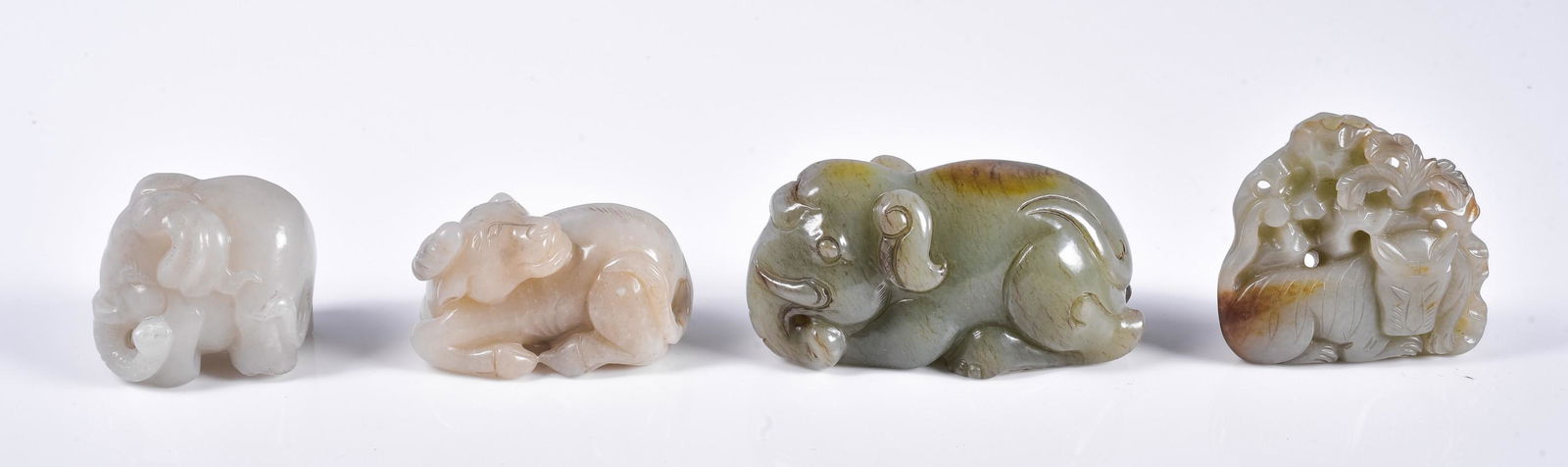 (4) Chinese Carved Jade Animals (1 of 7)