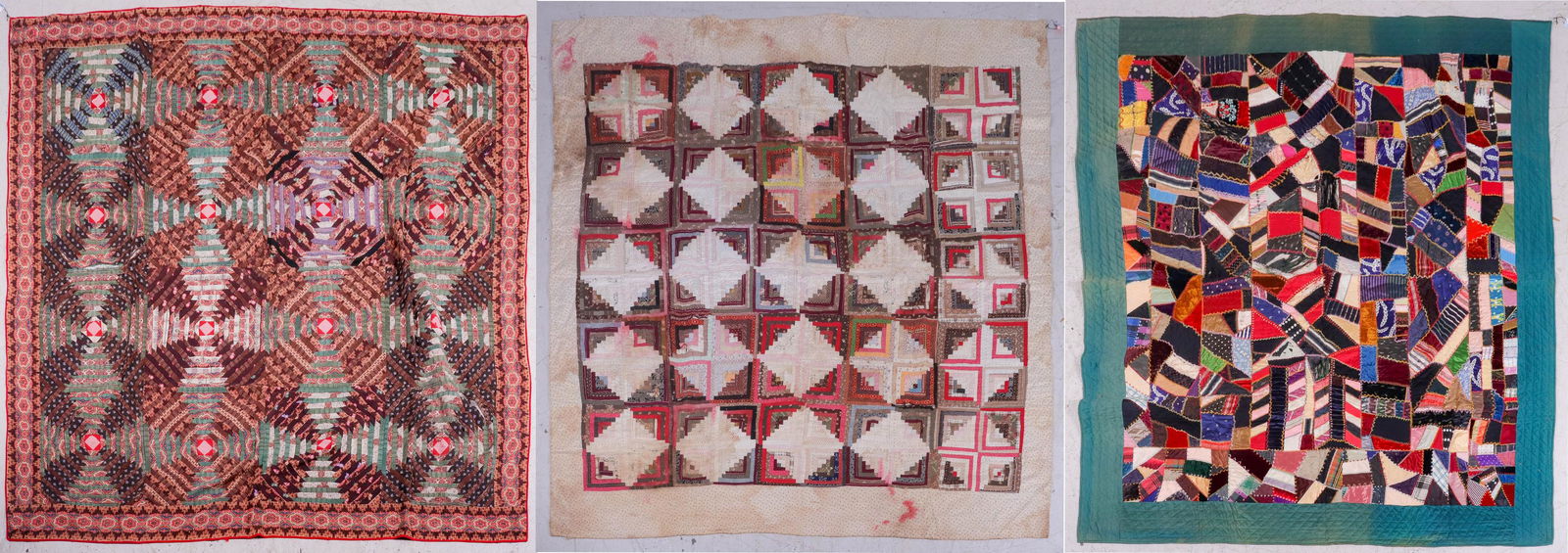 (3) 19th C Patchwork Quilts (1 of 20)