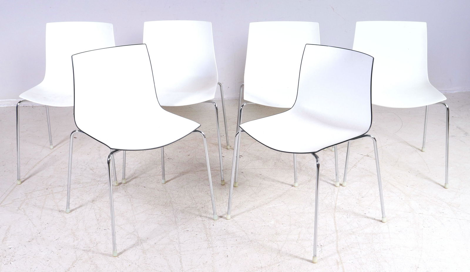 (6) Arper Modern Design chrome and laminate side chairs (1 of 3)