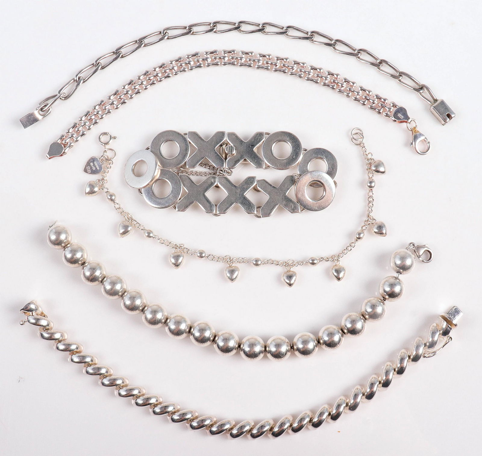 (6) Sterling Silver Link Bracelets (1 of 5)