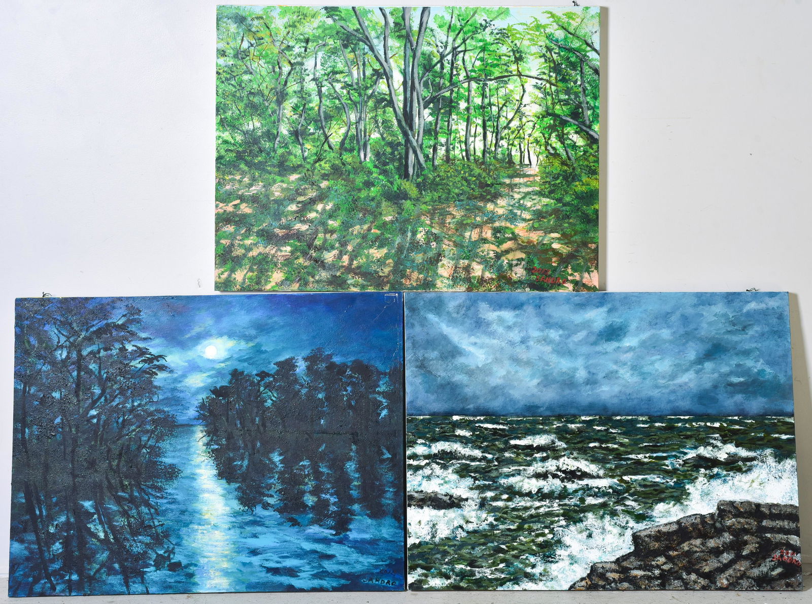 (3) Sandro Diani Large Landscape Paintings (1 of 2)