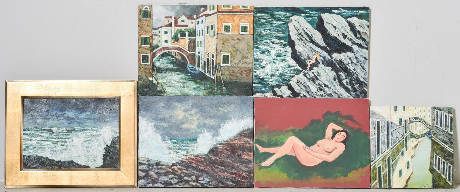 (6) Small Sandro Diani Paintings (1 of 2)