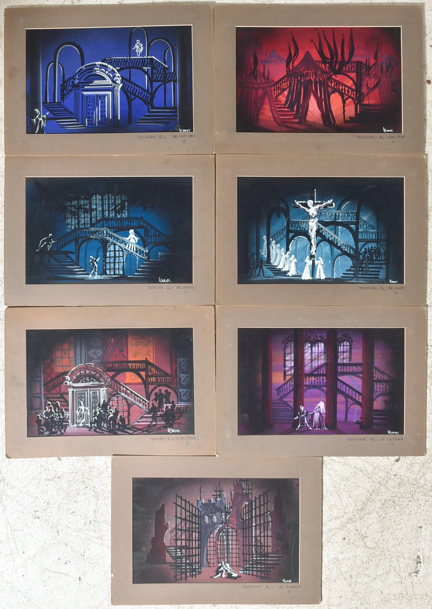 (7) Lloyd Evans Set Design Sketches (1 of 8)