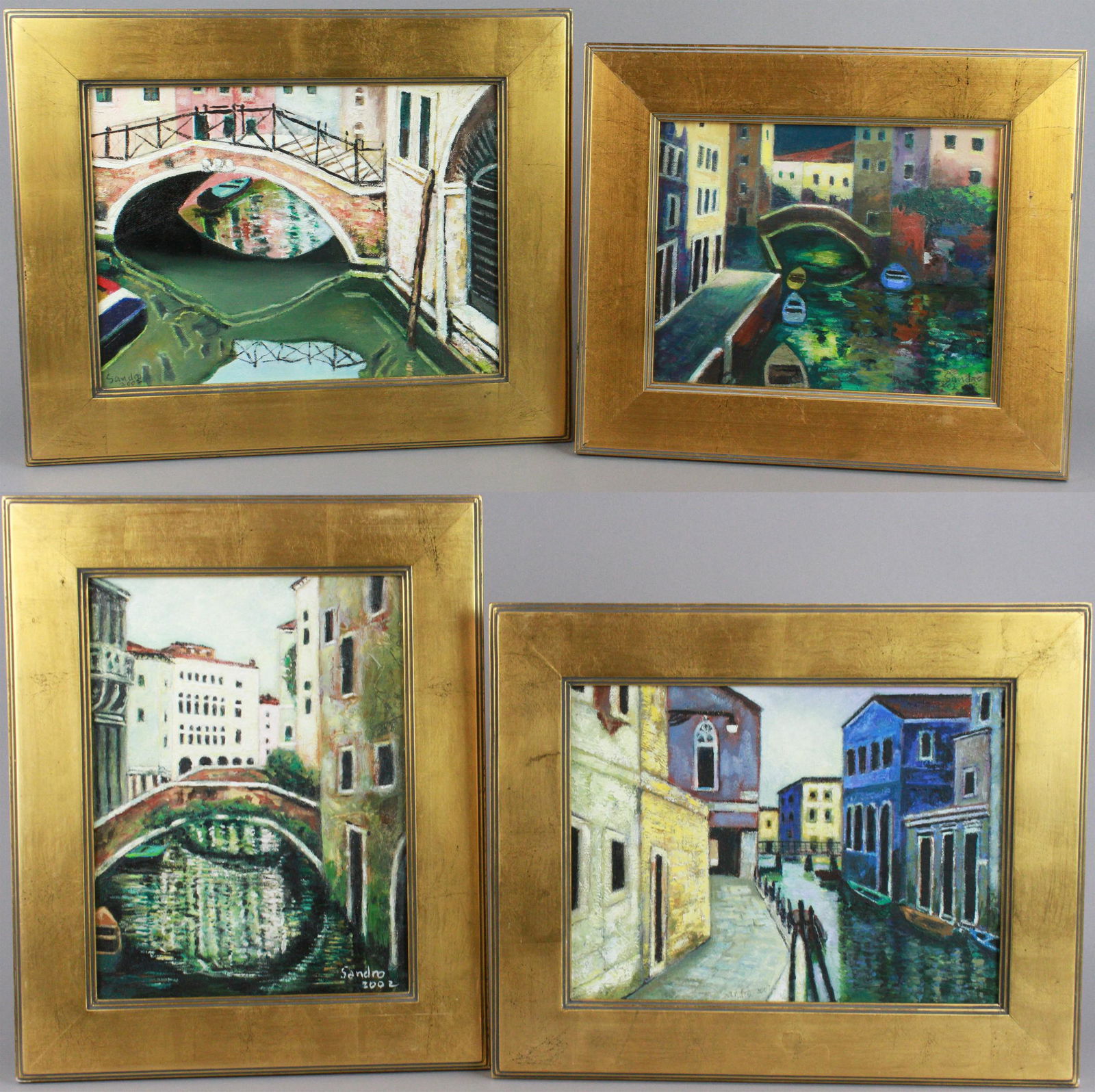 (4) Sandro Diani Venetian Scene Paintings (1 of 8)