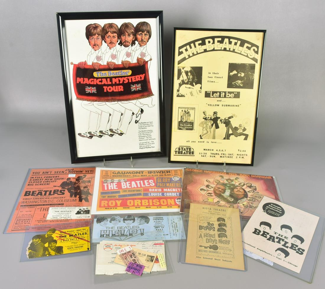 Lot of Beatles Posters & Tickets (1 of 1)