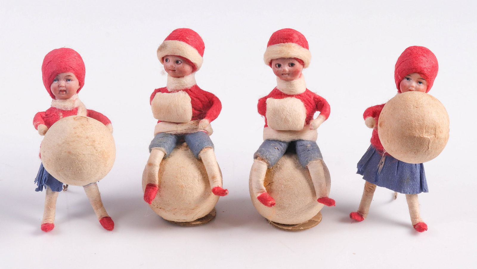 (4) Christmas Heubach Children with Snowballs (1 of 3)