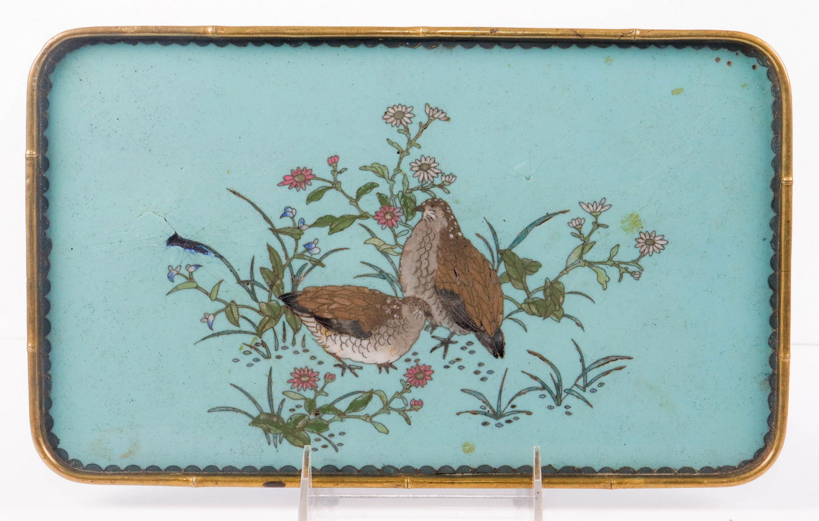 Japanese Namikawa Sosuke Cloisonne Tray (1 of 5)