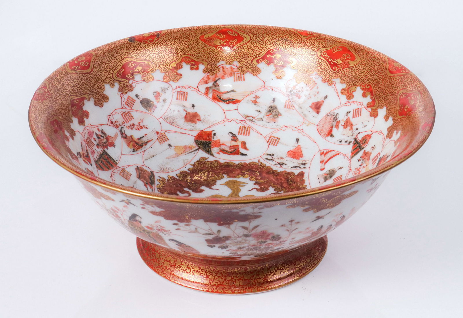 Japanese Imari Porcelain Footed Bowl (1 of 4)