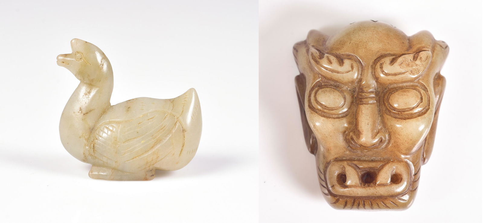 (2) Chinese Carved Hardstone Pieces (1 of 4)