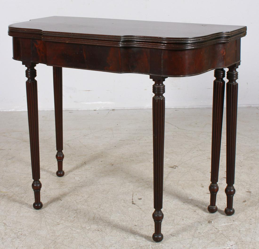 Mahogany Sheraton Philadelphia folding card table (1 of 3)