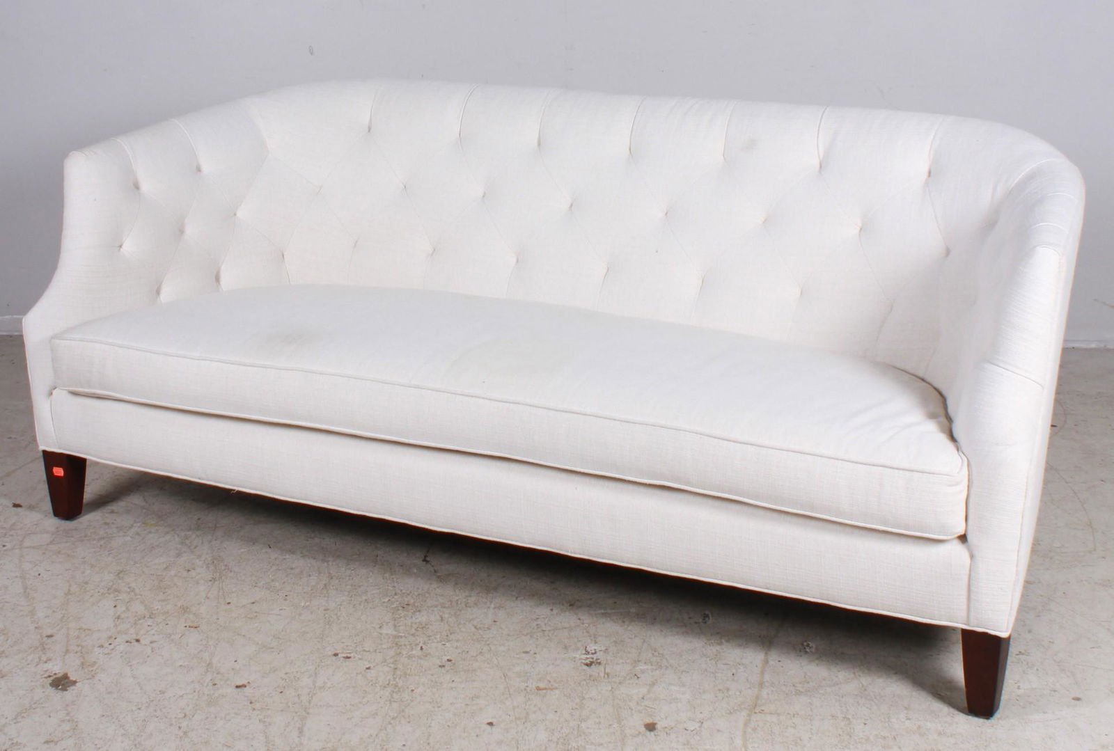 Crate and Barrel upholstered barrelback sofa (1 of 4)