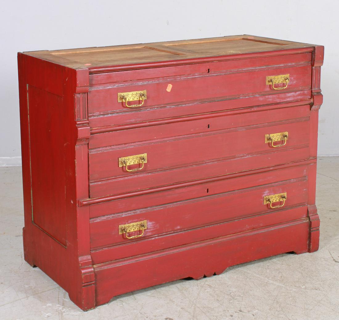Walnut Eastlake Victorian Chest of drawers (1 of 4)