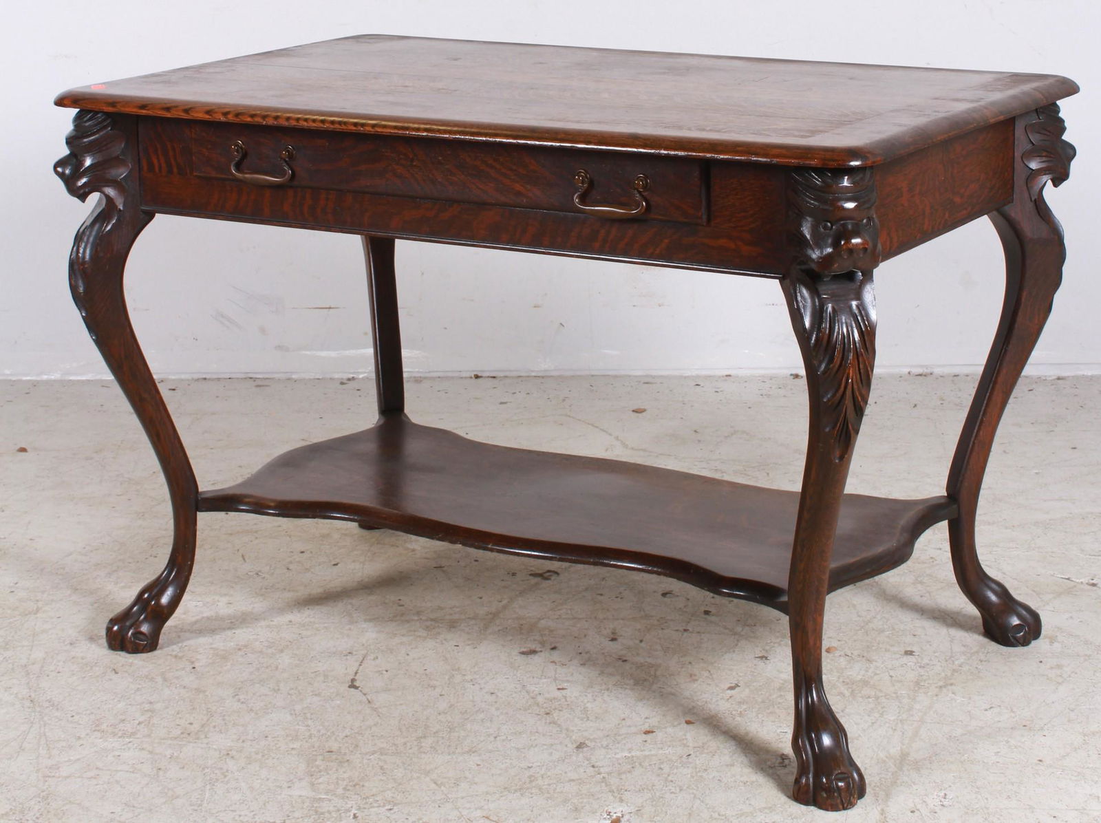 Oak Empire style library table (1 of 4)