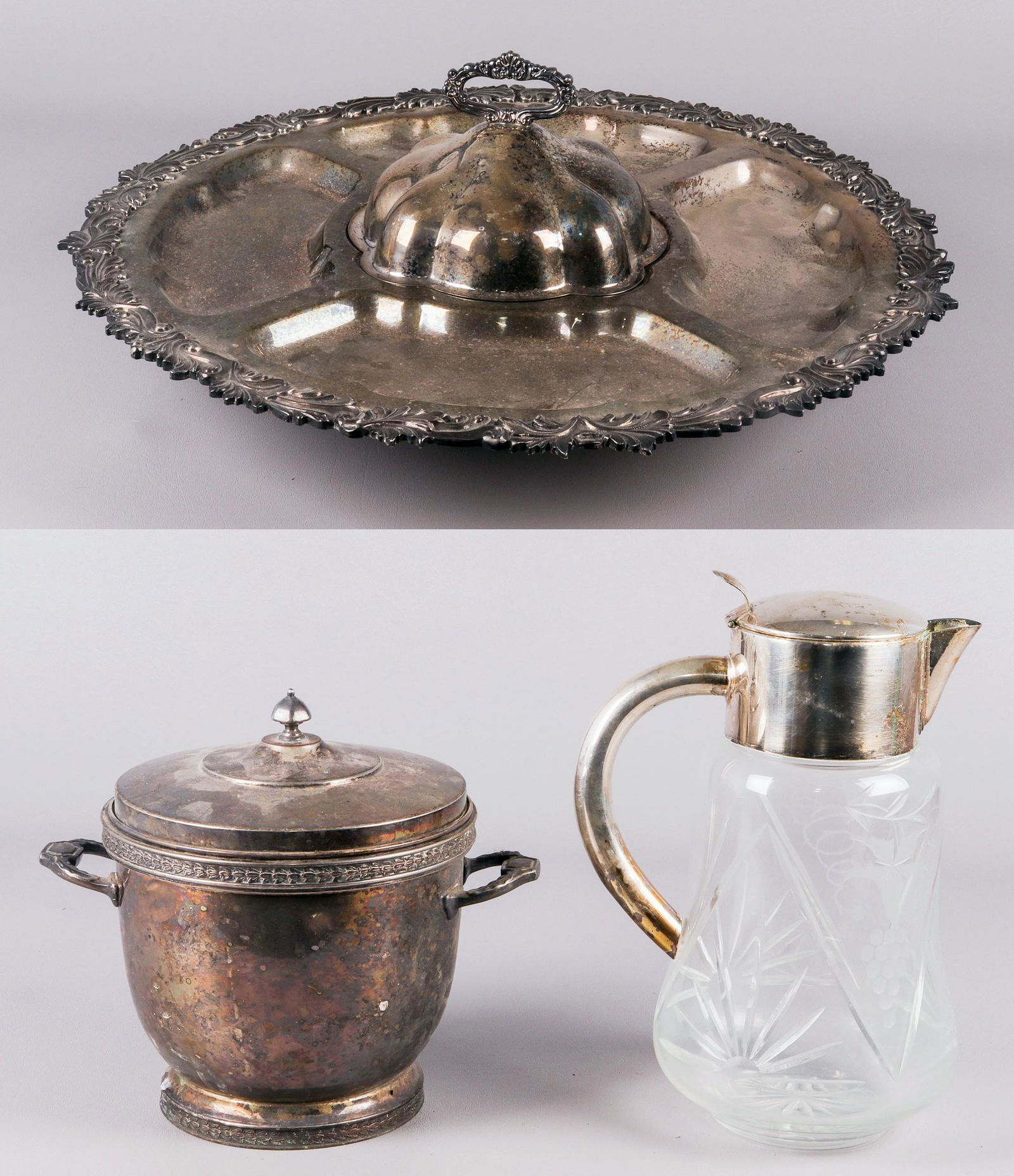 (3) Pcs Silver Plate (1 of 3)