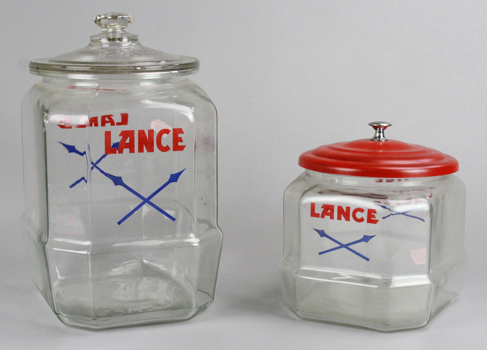 (2) Lance Crackers Store Display Jars (1 of 3)