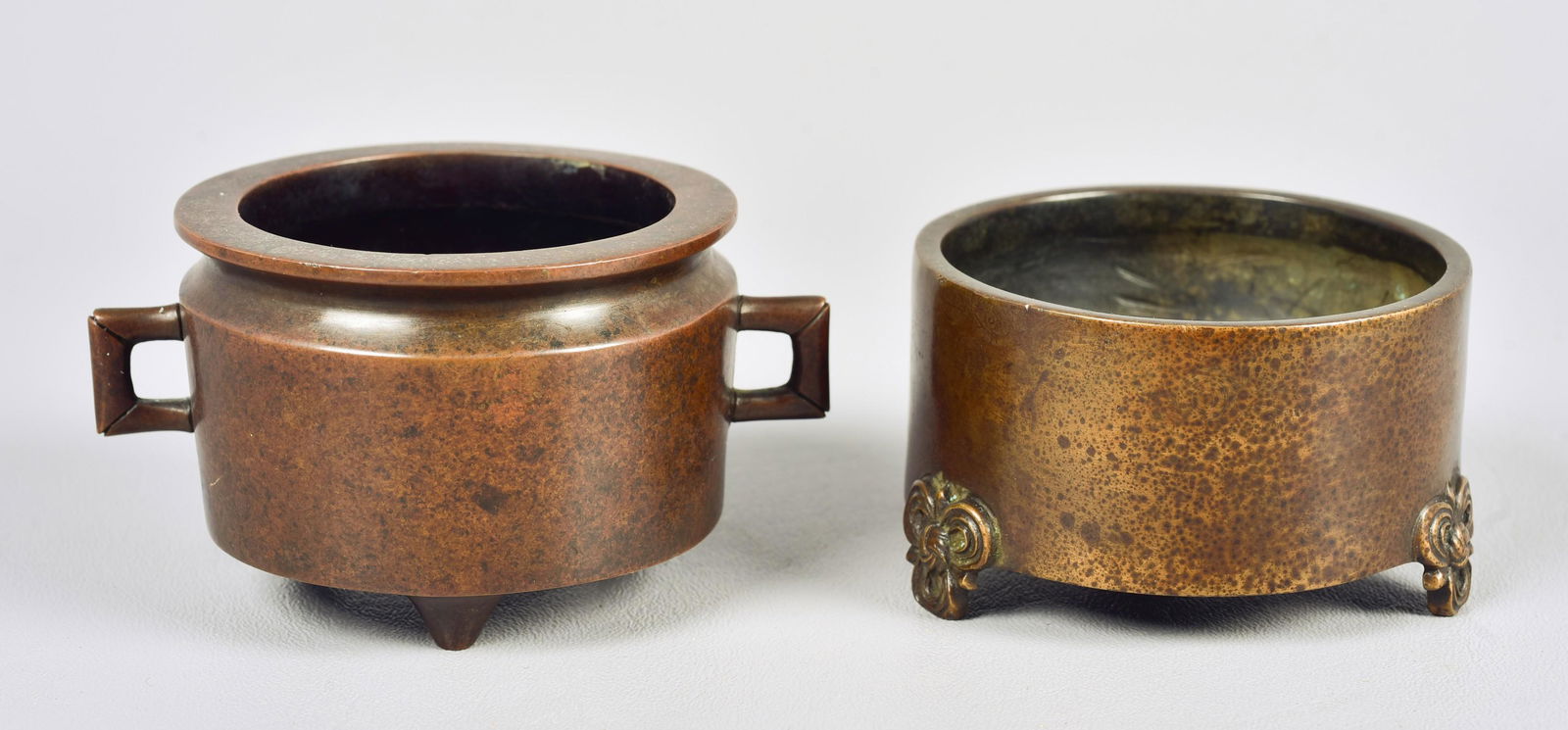 (2) Chinese Bronze Footed Censers (1 of 2)