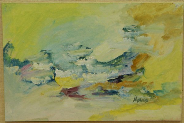 Haas, 20th c, oil/panel, Abstract, 12" x 18": Haas, 20th c, oil/panel, Abstract, 12" x 18"