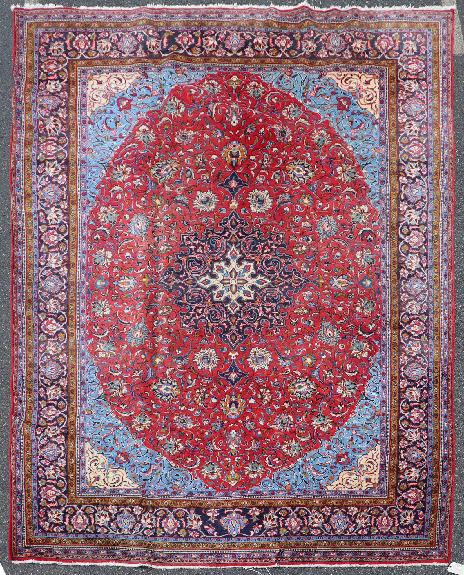 8'7" X 13' Semi Antique Persian Kashan Rug (1 of 6)