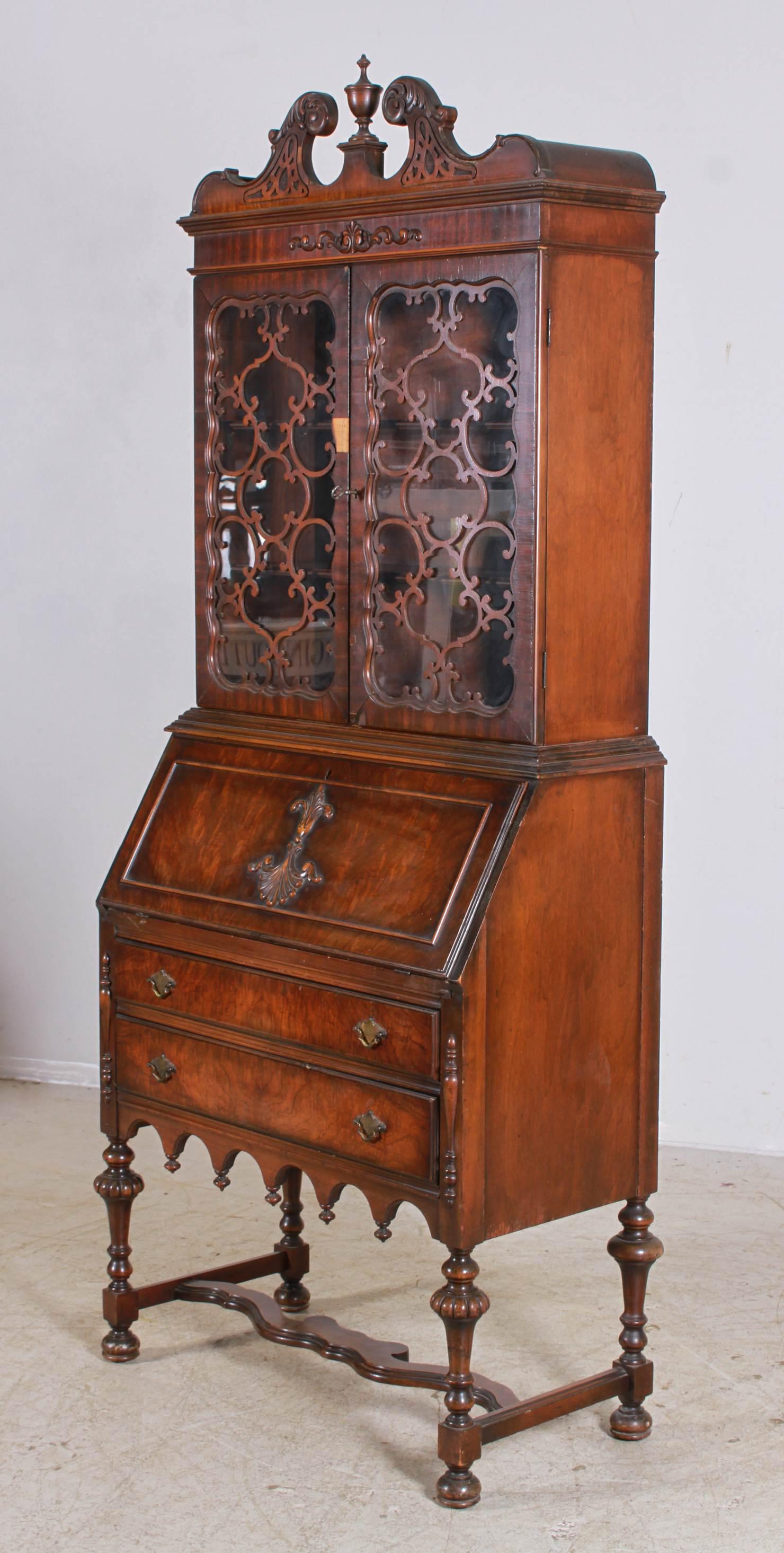 Mahogany 2-pc secretary desk (1 of 4)