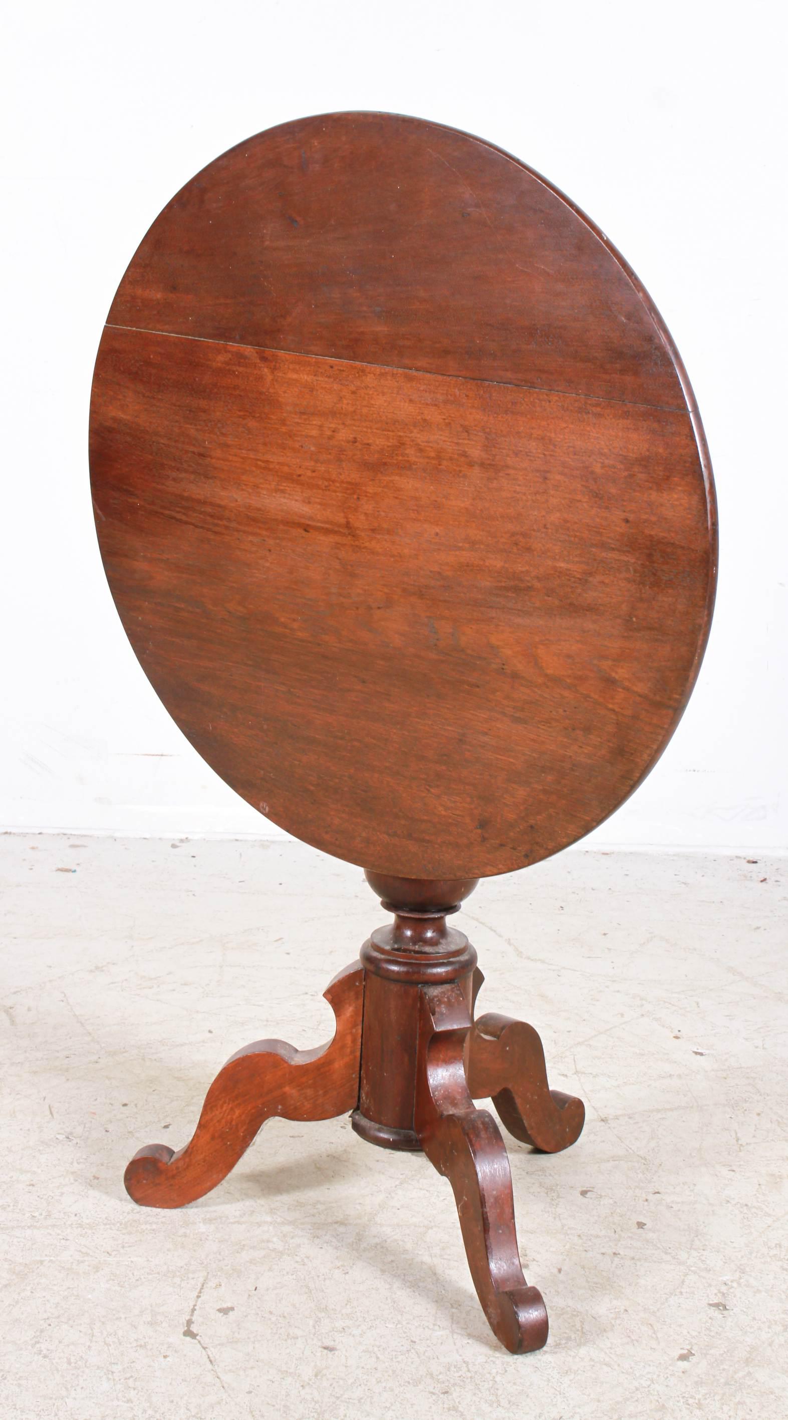 Mahogany flip top candle stand (1 of 3)