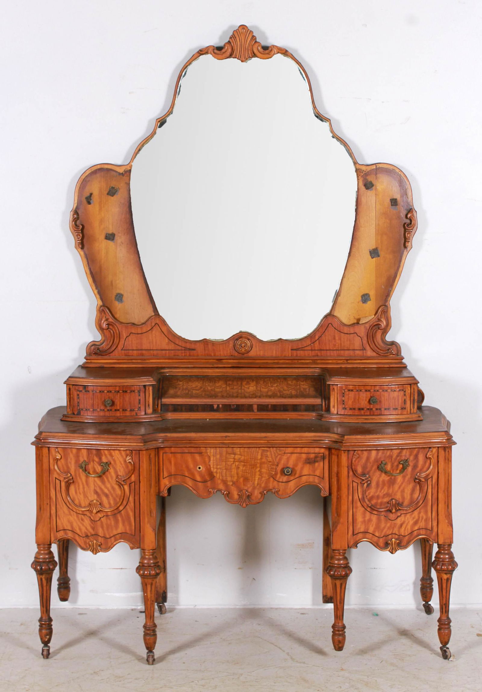 Victorian style inlaid vanity (1 of 5)