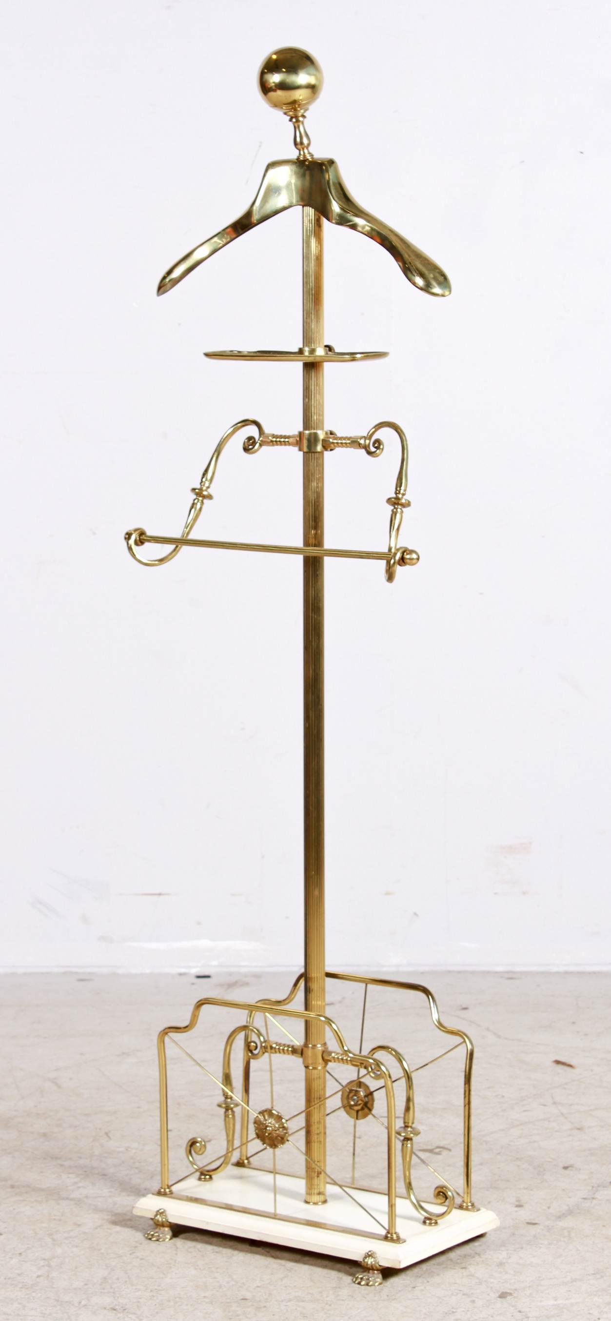 Regency style brass valet (1 of 3)