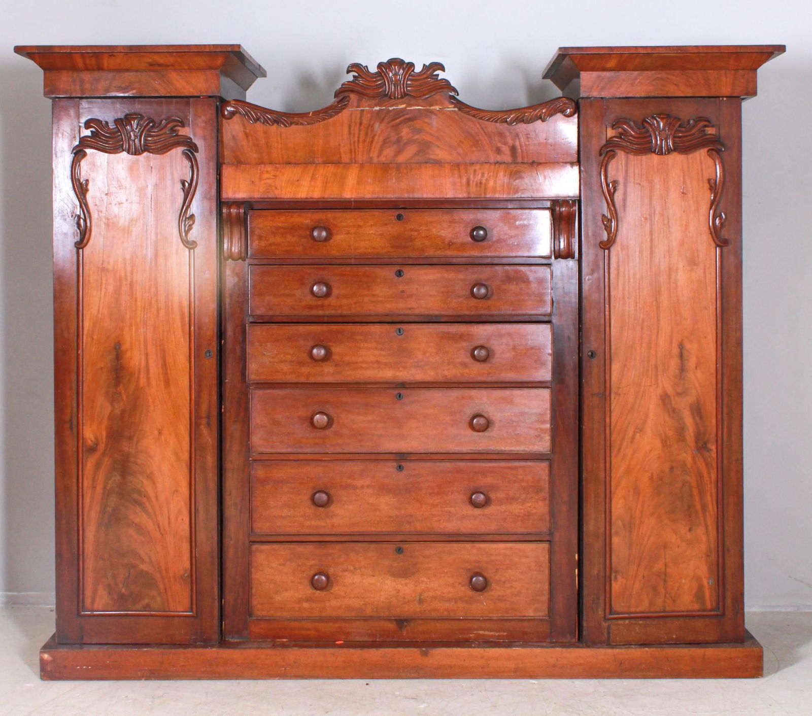 Mahogany Victorian 3-part wardrobe (1 of 11)
