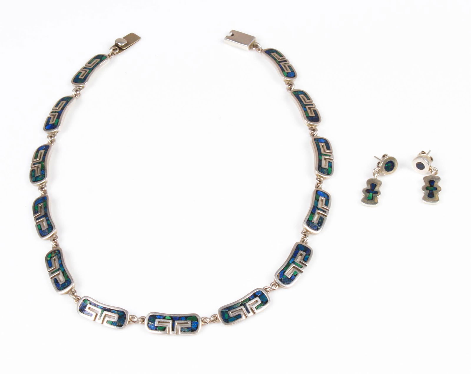 Mexican sterling silver Earring and Necklace set (1 of 5)