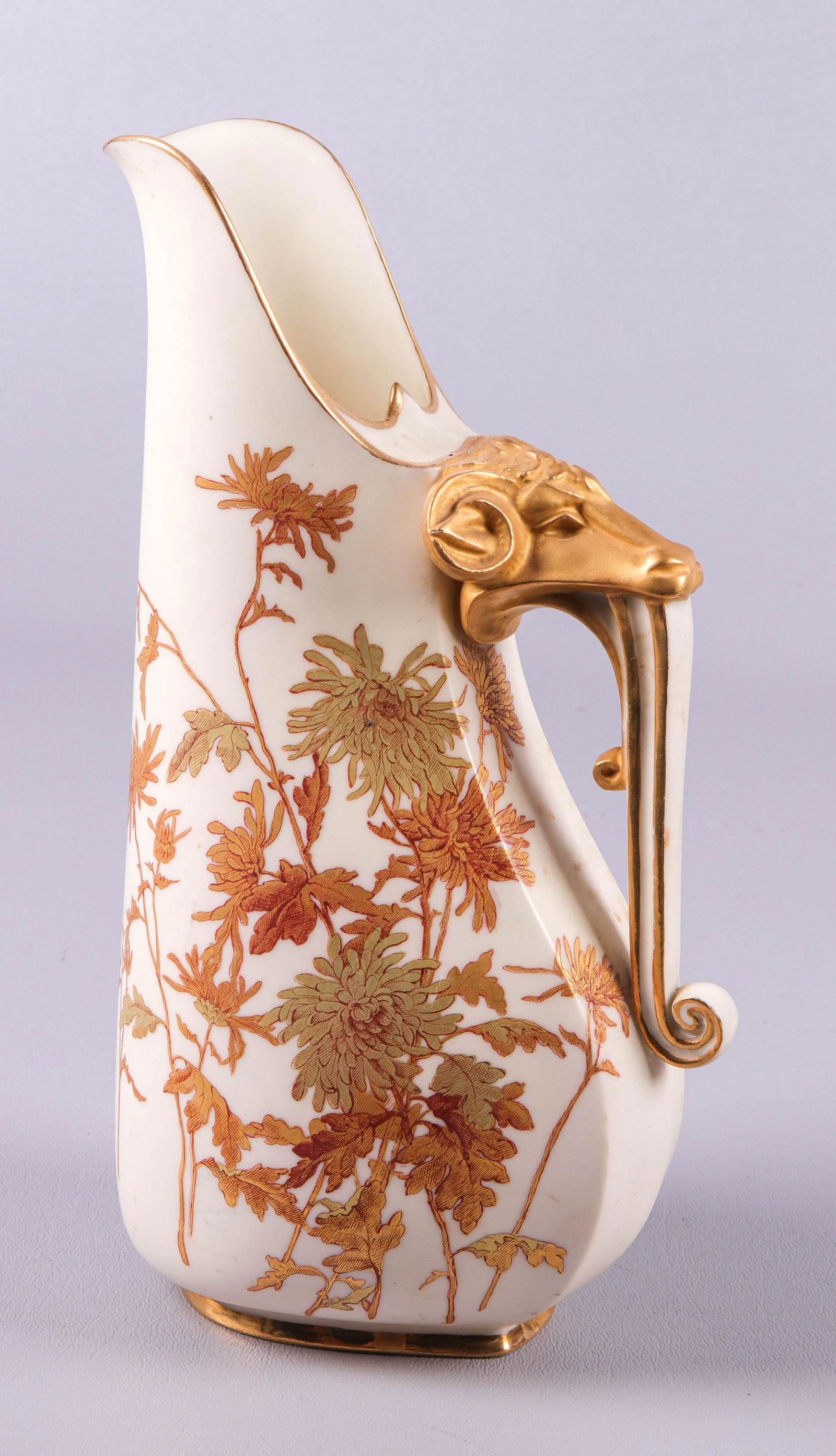 1888 Royal Worcester Ram Pitcher (1 of 6)