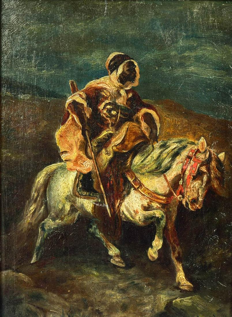 After Adolph Schreyer Orientalist Painting (1 of 2)