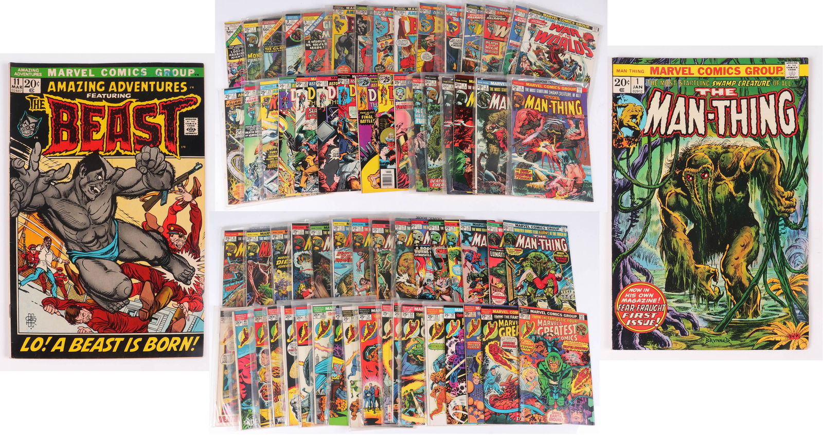 Marvel Lot Man Thing and Beast, Etc. (1 of 6)