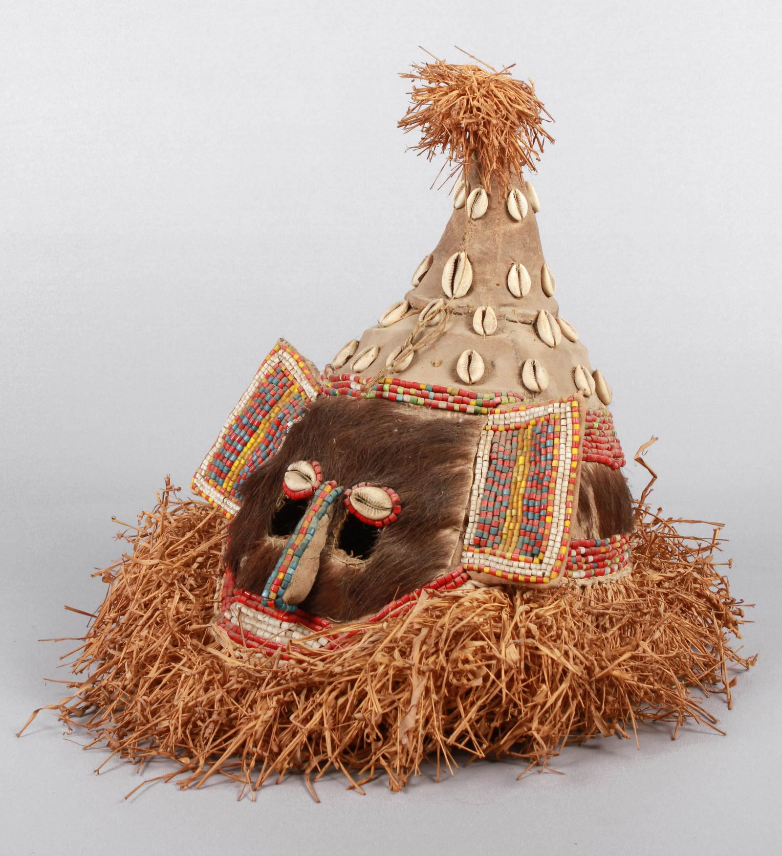 Kuba Beaded Helmet Mask (1 of 4)