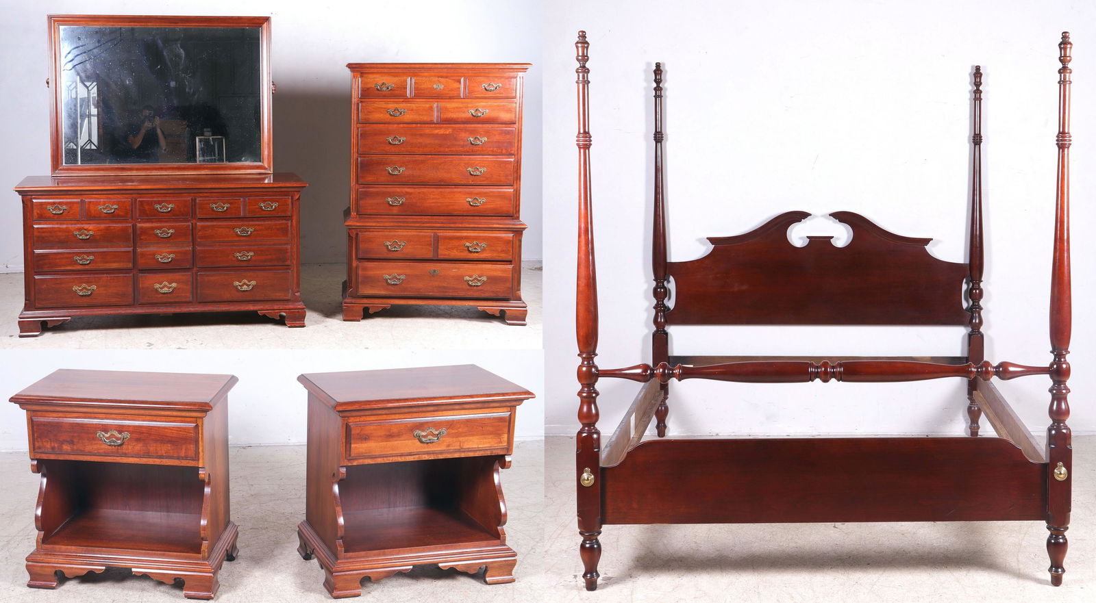 (6) pc Thomasville Cherry Bedroom Set Aug 31, 2021 William Bunch