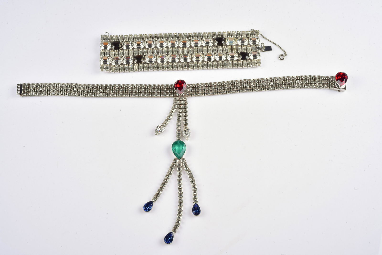 Vintage Rhinestone Collar and Bracelet (1 of 1)