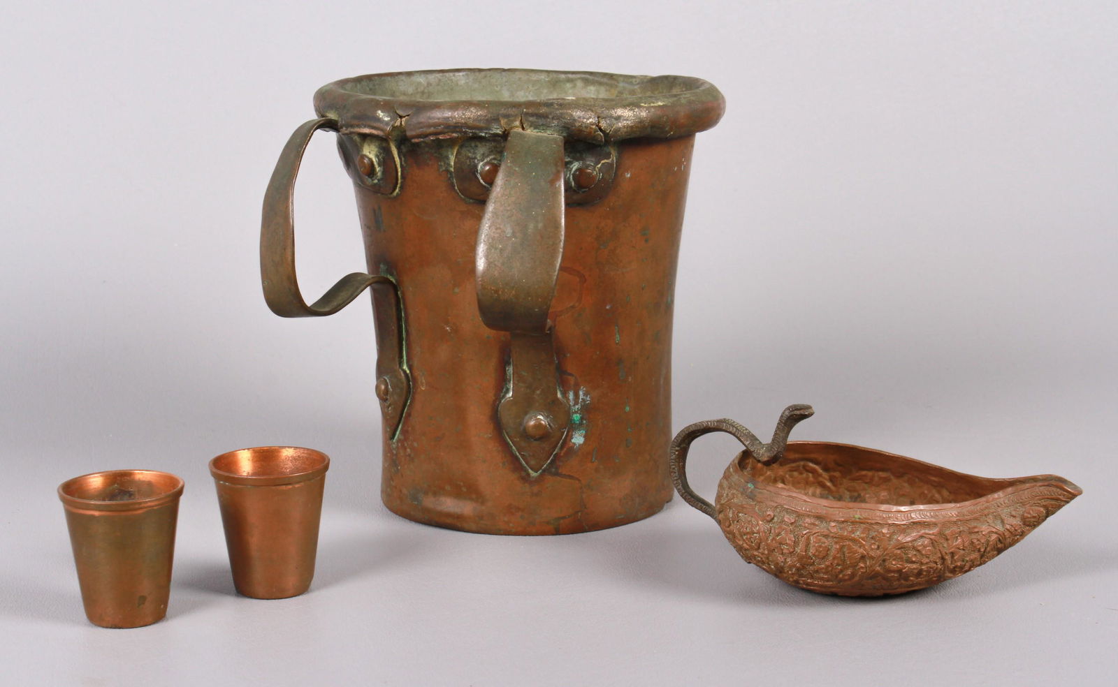 Copper Negel Vasser, Oil Lamp, Cups (1 of 3)