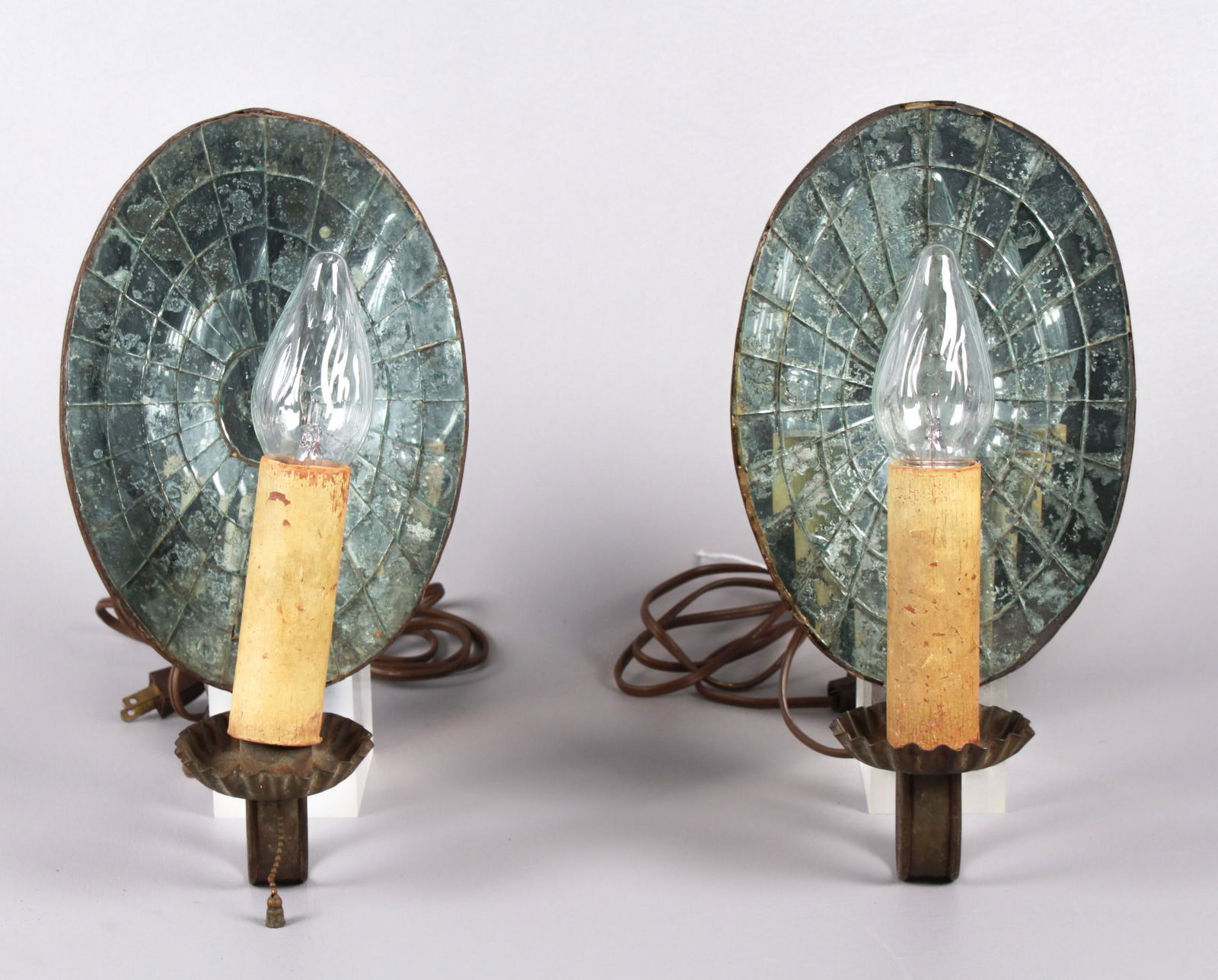 Pair of Mirrored Candle Wall Sconces (1 of 2)