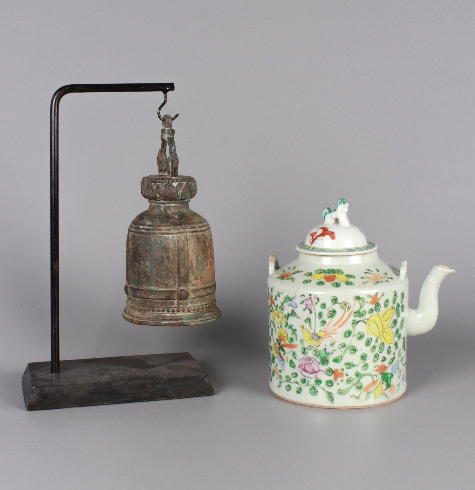 Archaic Style Bell and Chinese Teapot (1 of 3)