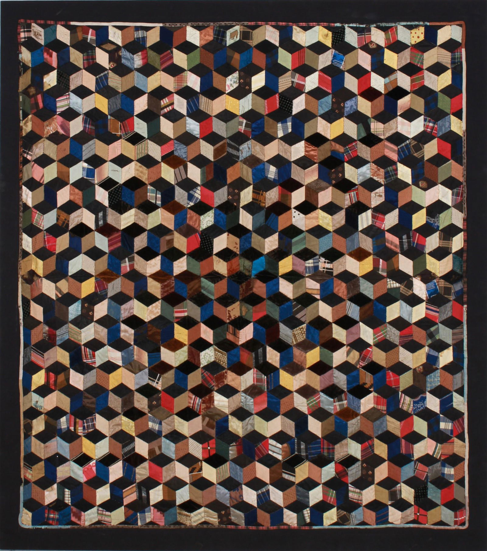 Framed Tumbling Baby Blocks Quilt (1 of 4)