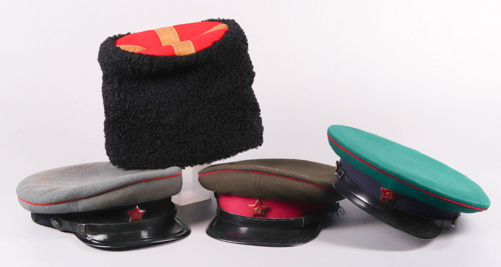 (4) Russian Military Hats, RKKA, OGPU, tank force (1 of 14)