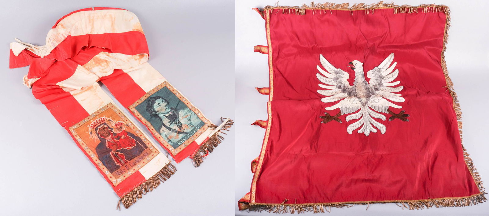Polish White Eagle Trumpet Banner and Sash (1 of 4)