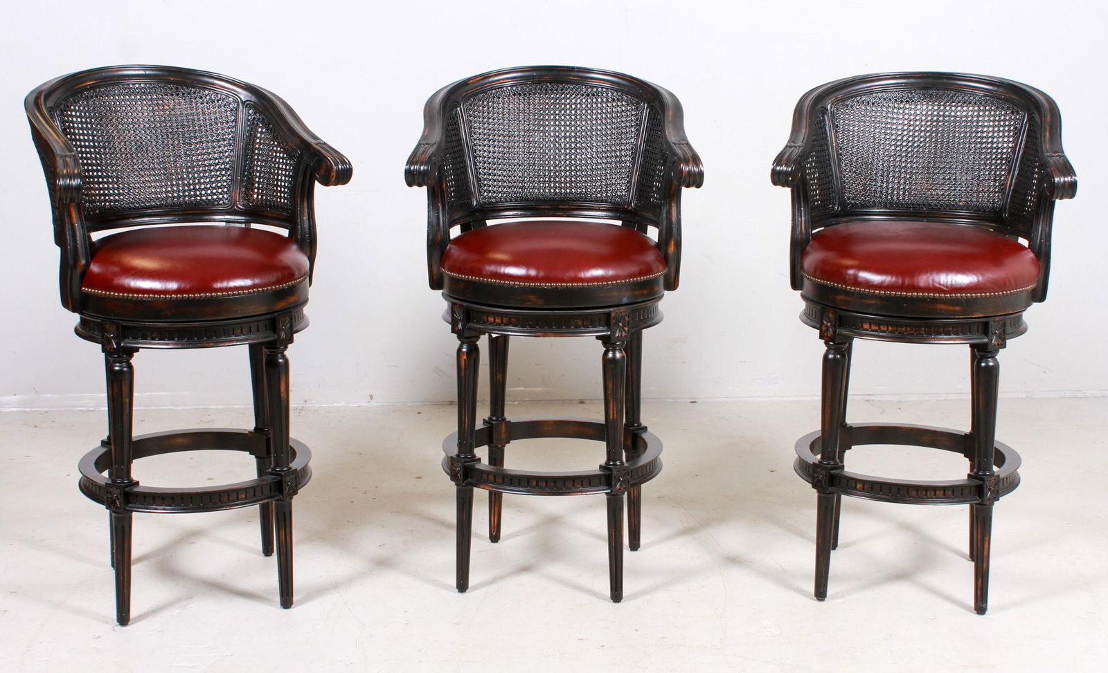 (3) Louis XVI style swivel barstools (1 of 4)