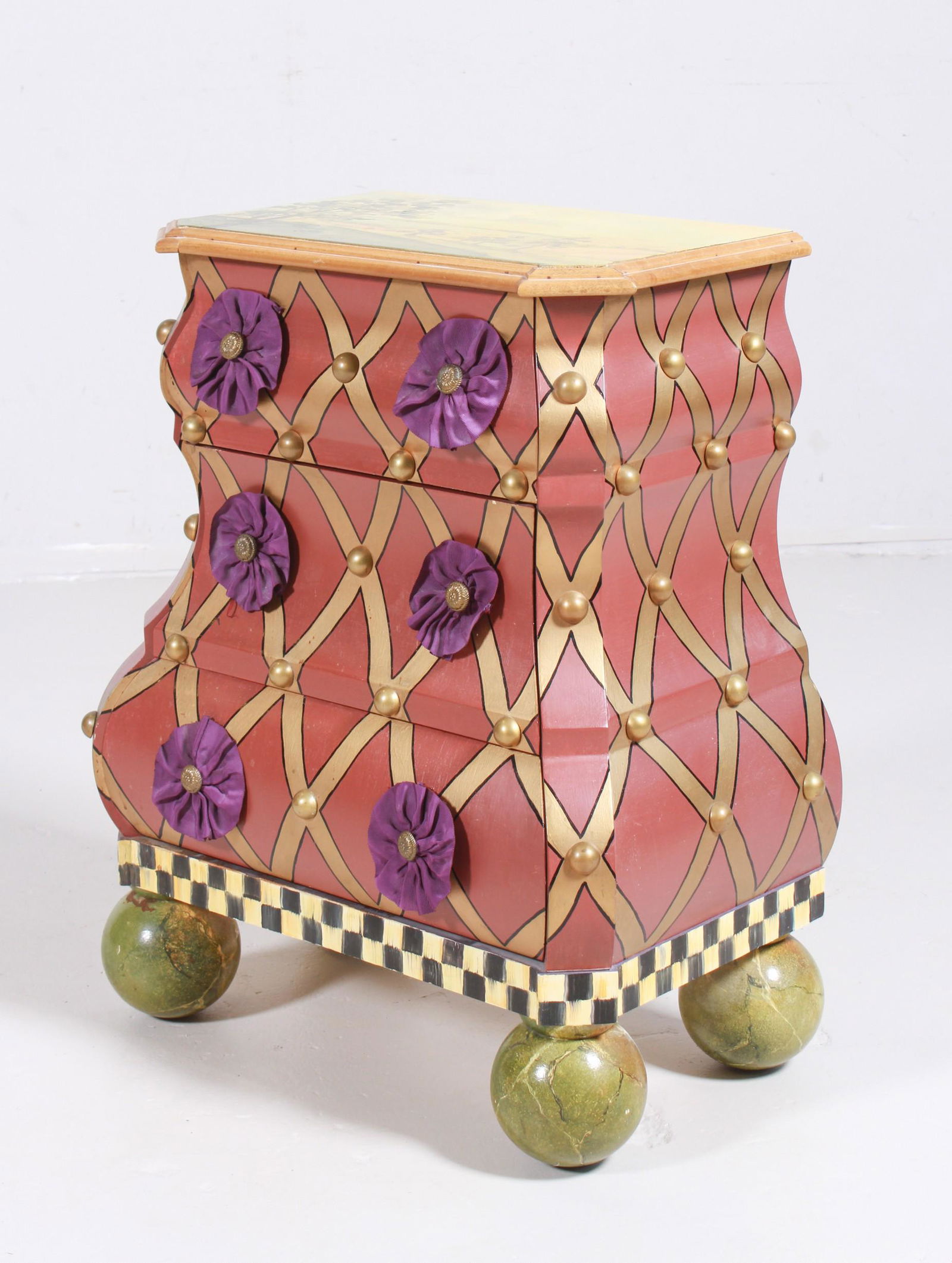 Mackenzie Childs 3-drawer nightstand (1 of 5)