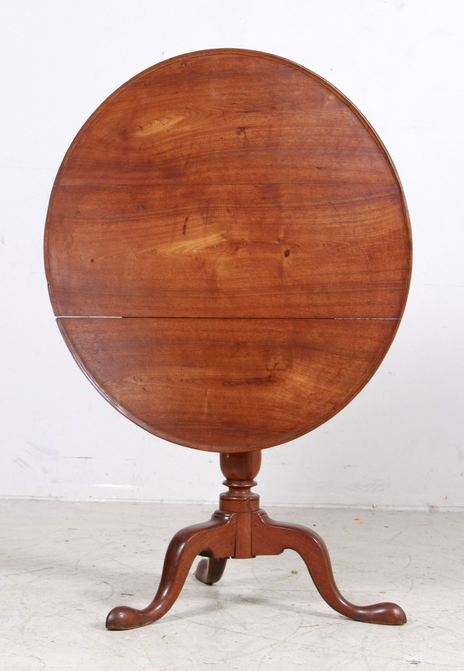 Walnut Queen Anne Birdcage Tea Table (1 of 4)