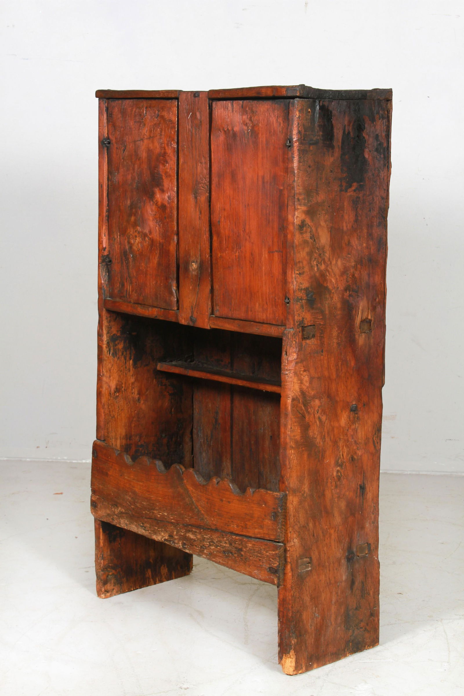 Primitive 18th C Hardwood Cupboard (1 of 3)