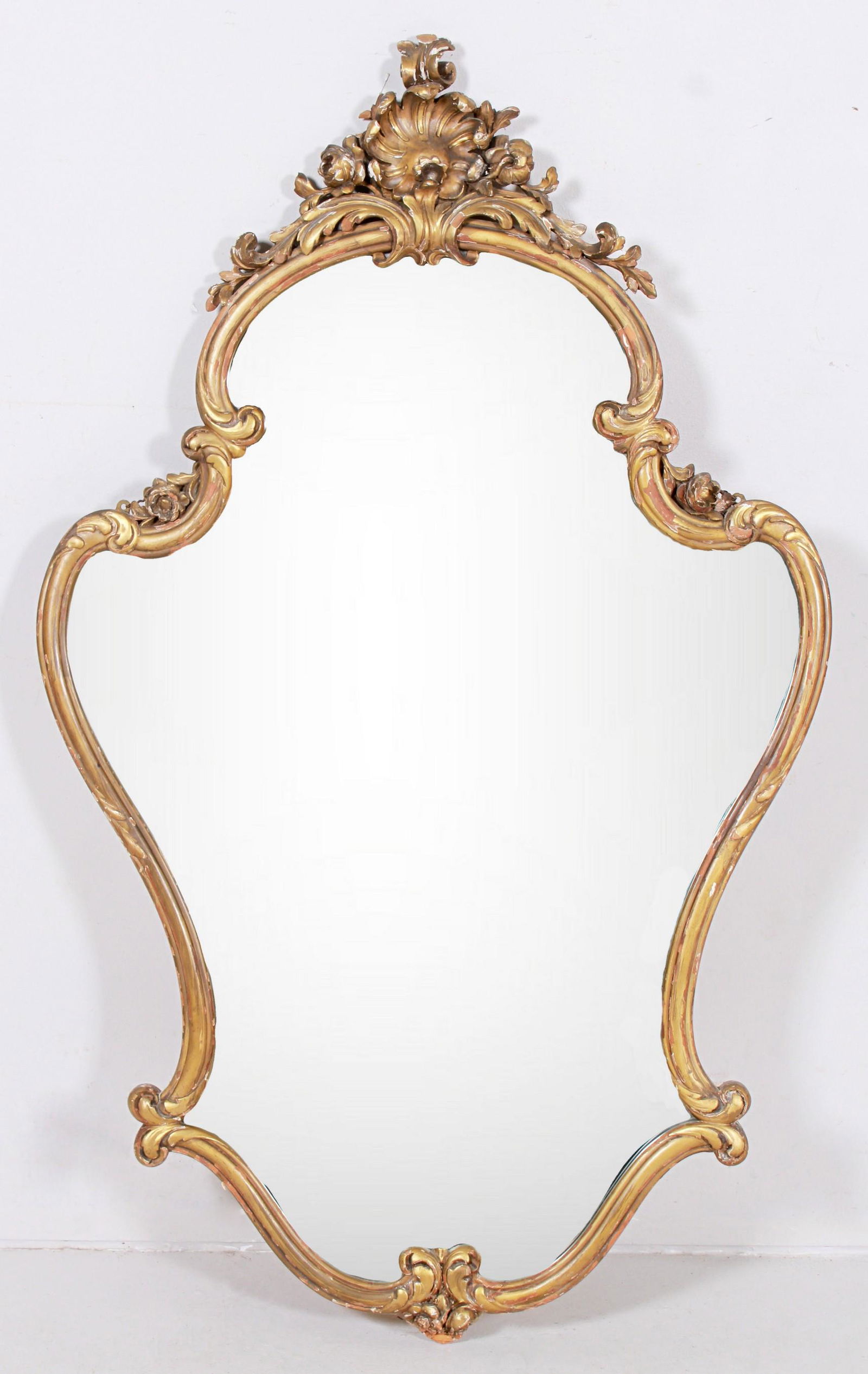 Gilt Rococo Style Scalloped Wall Mirror (1 of 6)
