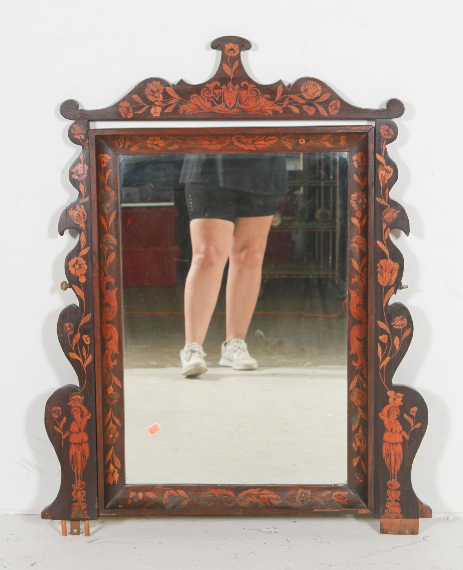 Floral Marquetry Inlaid Dressing Table Mirror (1 of 2)