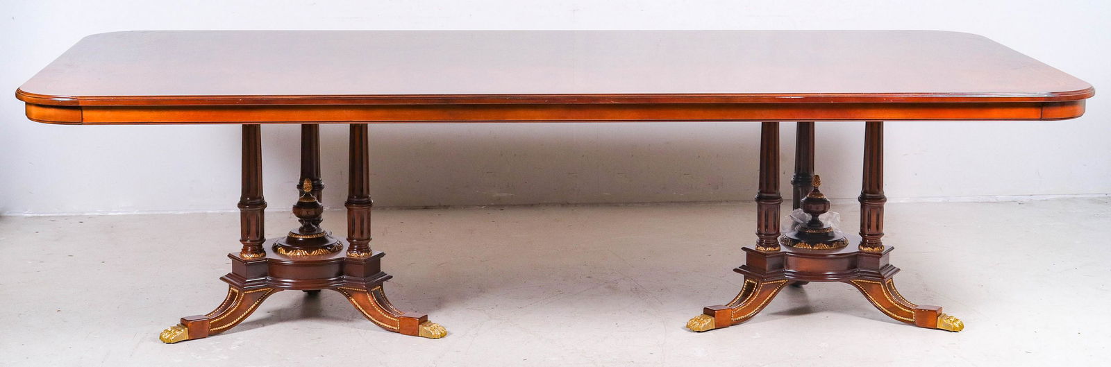 Inlaid EJ Victor Mahogany Banquet Table, 112" l (1 of 4)