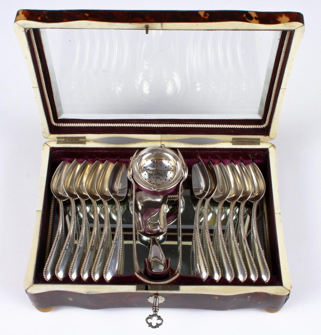 Dutch 833 Silver Spoons,  strainer, tongs, scoop (1 of 5)